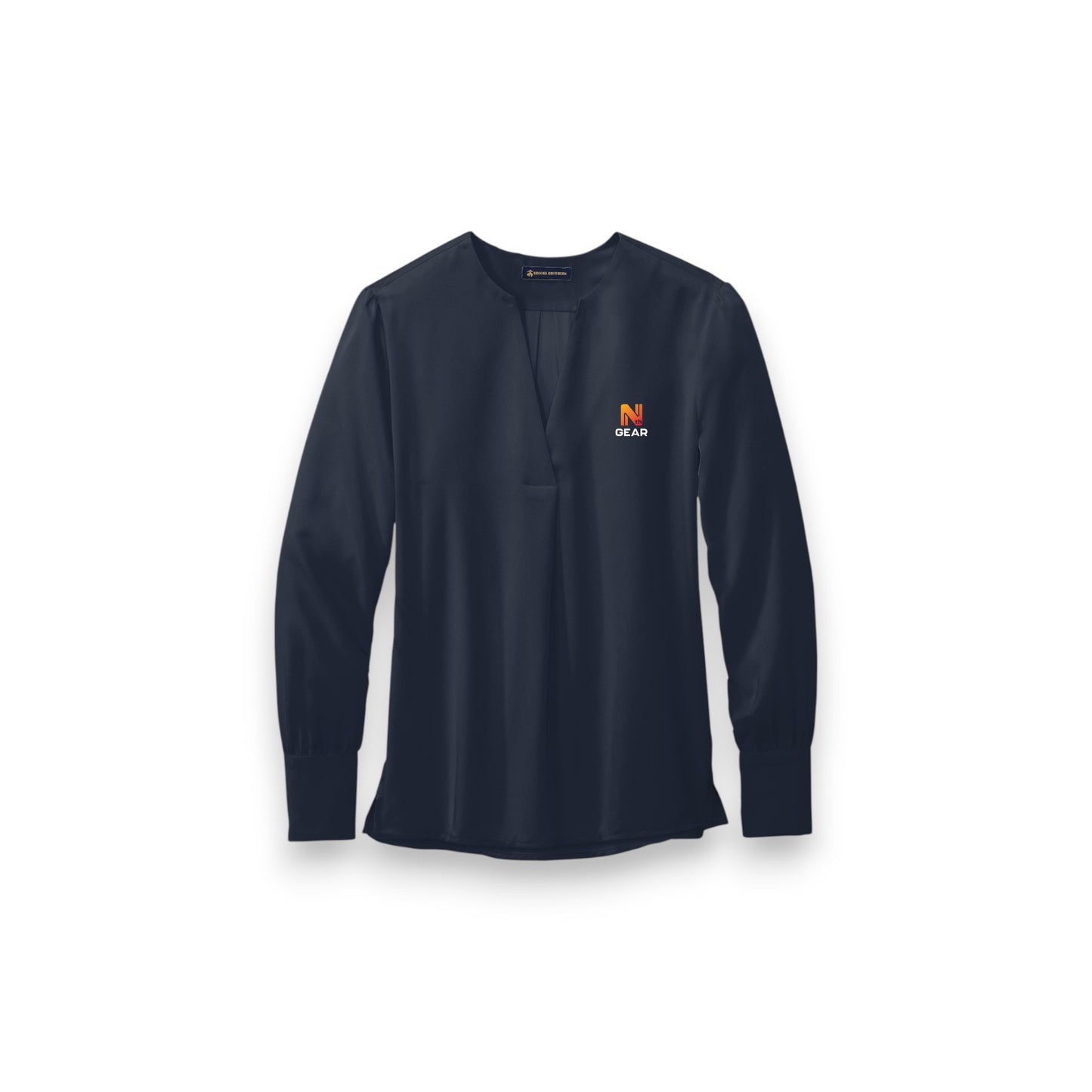 Brooks Brothers Women's Open-Neck Satin Blouse