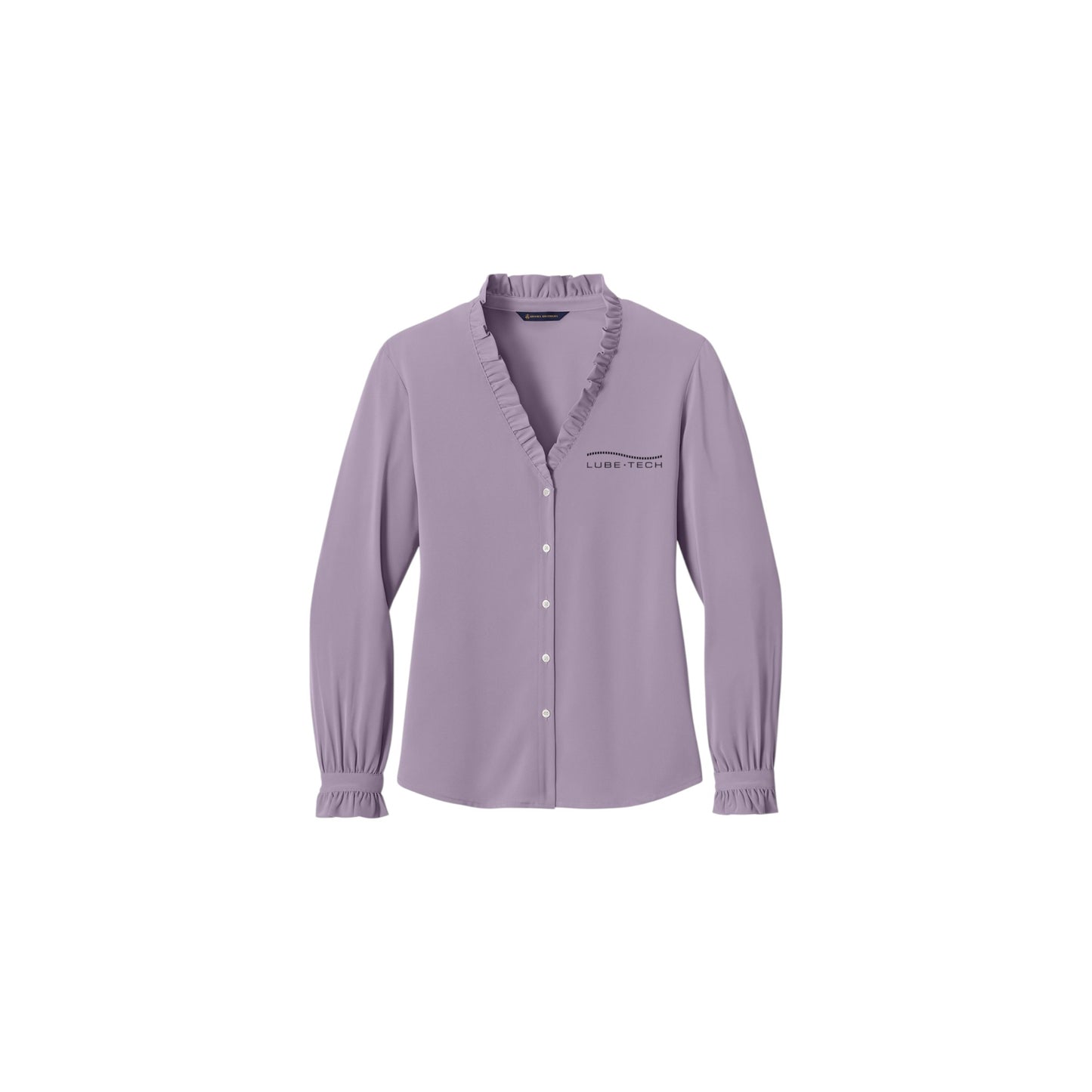 Brooks Brothers Women's Long Sleeve Ruffle Collar Blouse