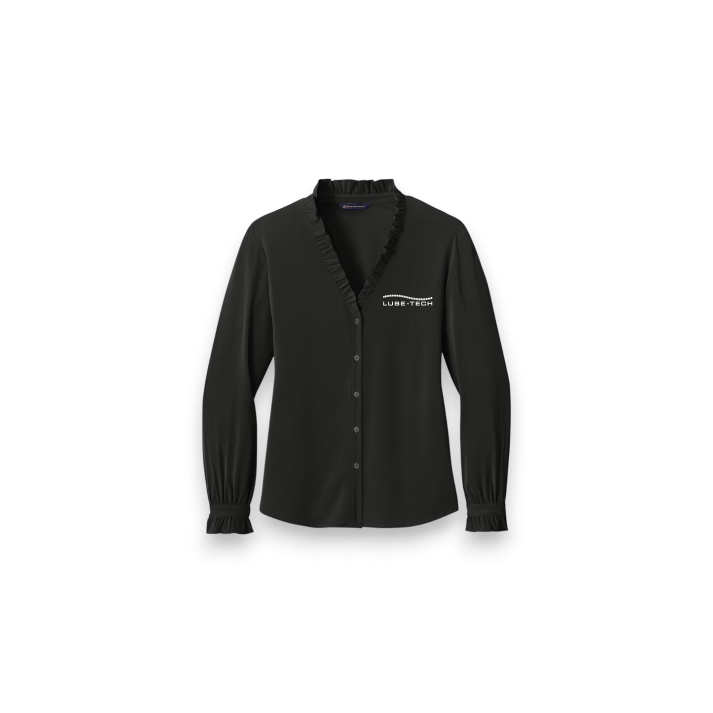 Brooks Brothers Women's Long Sleeve Ruffle Collar Blouse