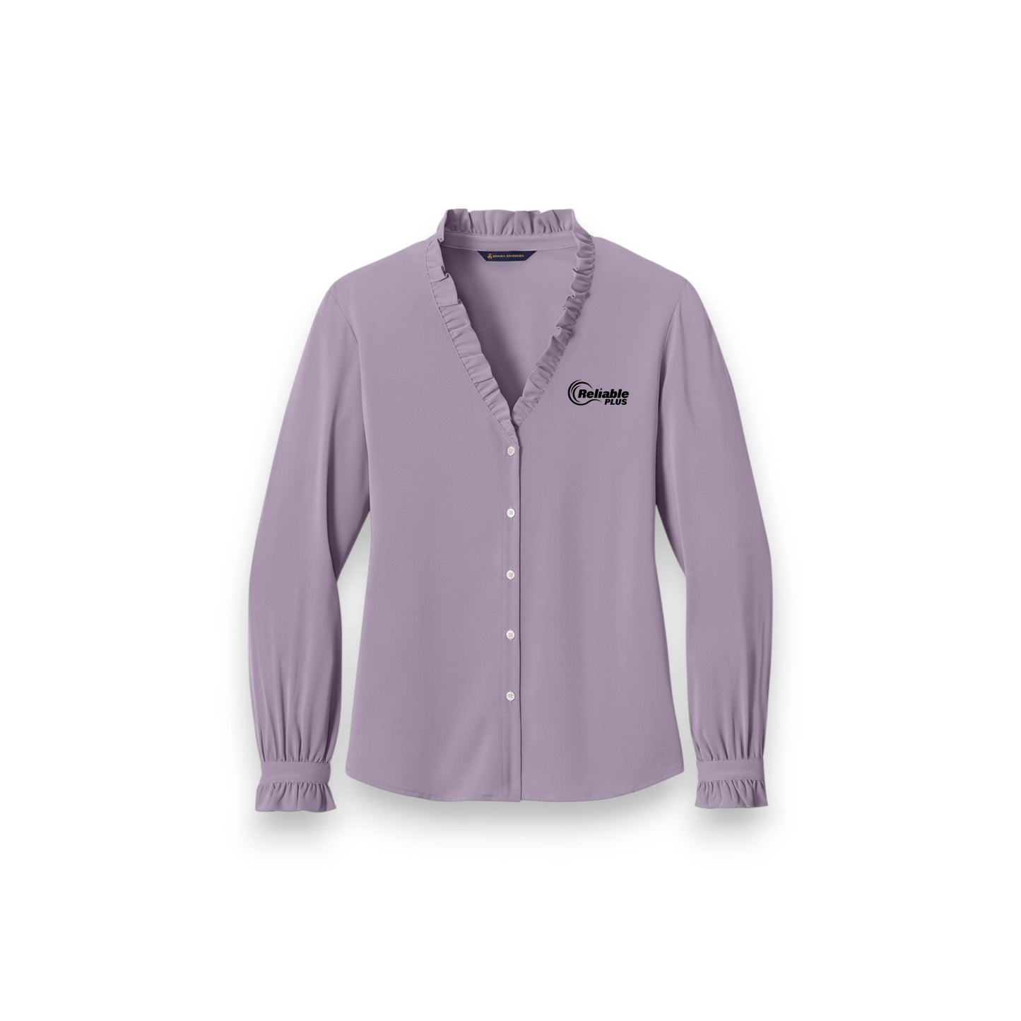 Brooks Brothers Women's Long Sleeve Ruffle Collar Blouse